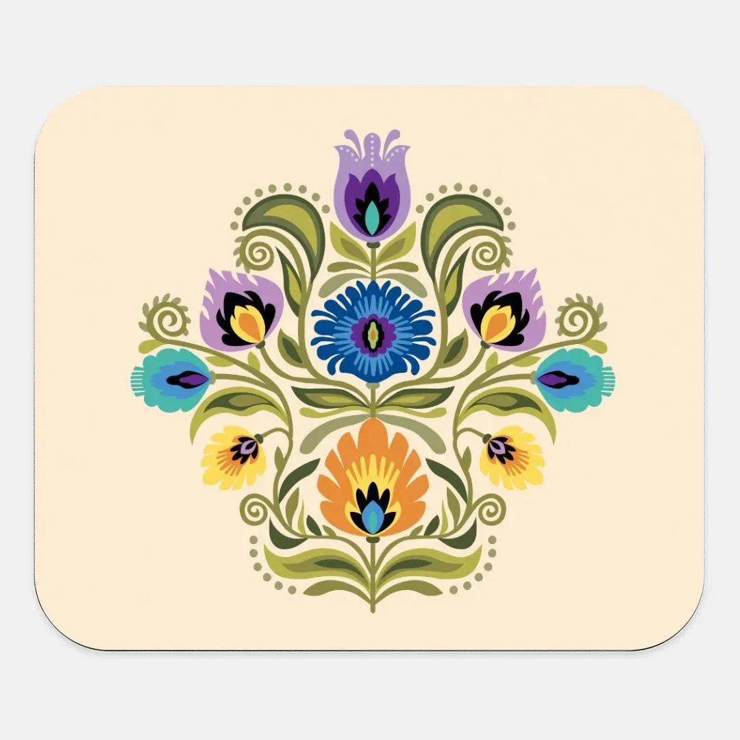 Polish Wycinanki Mouse Pad - The Global Wanderer