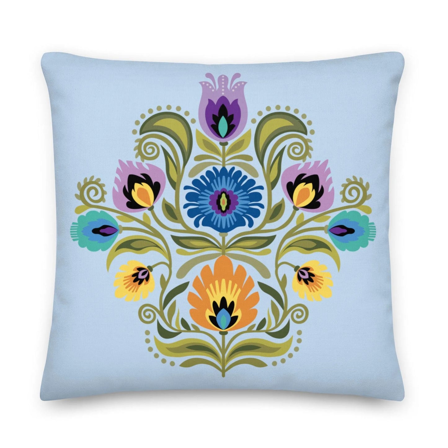 Polish Wycinanki Throw Pillow - The Global Wanderer