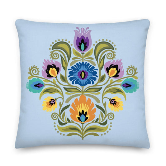 Polish Wycinanki Throw Pillow - The Global Wanderer