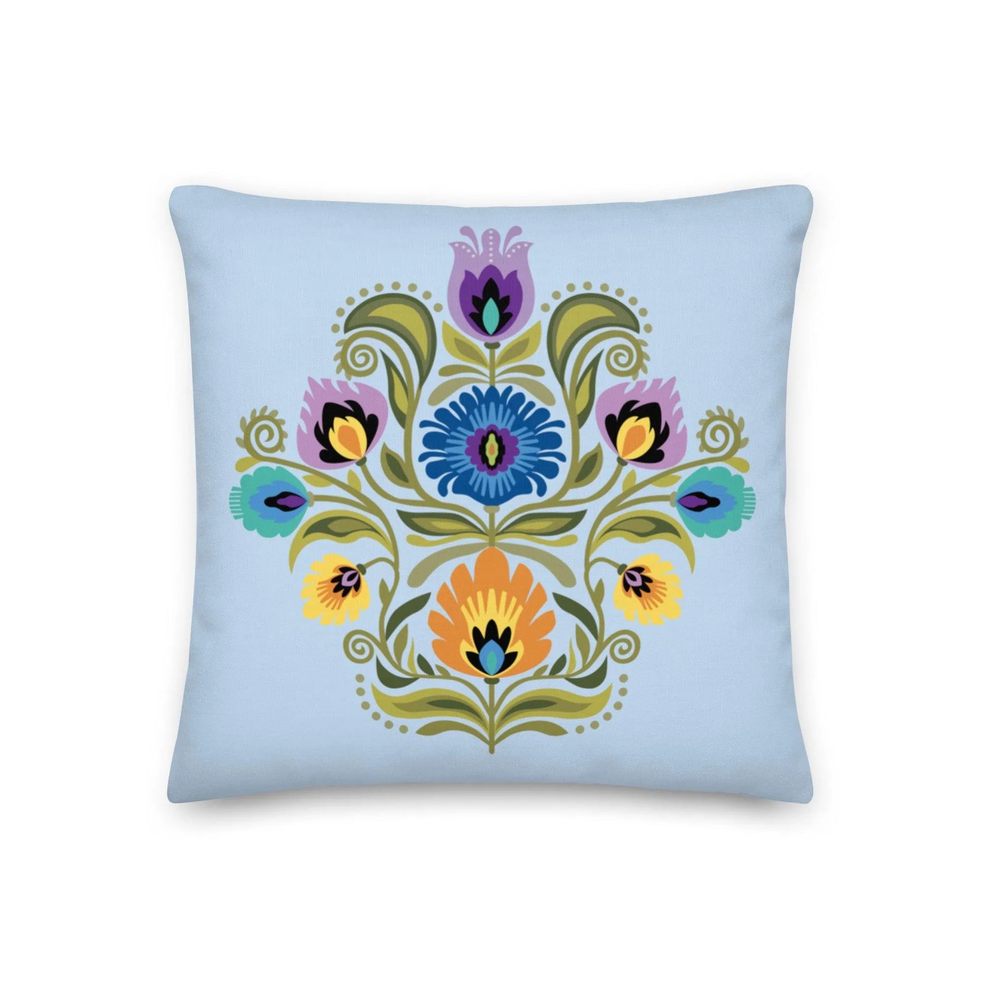 Polish Wycinanki Throw Pillow - The Global Wanderer