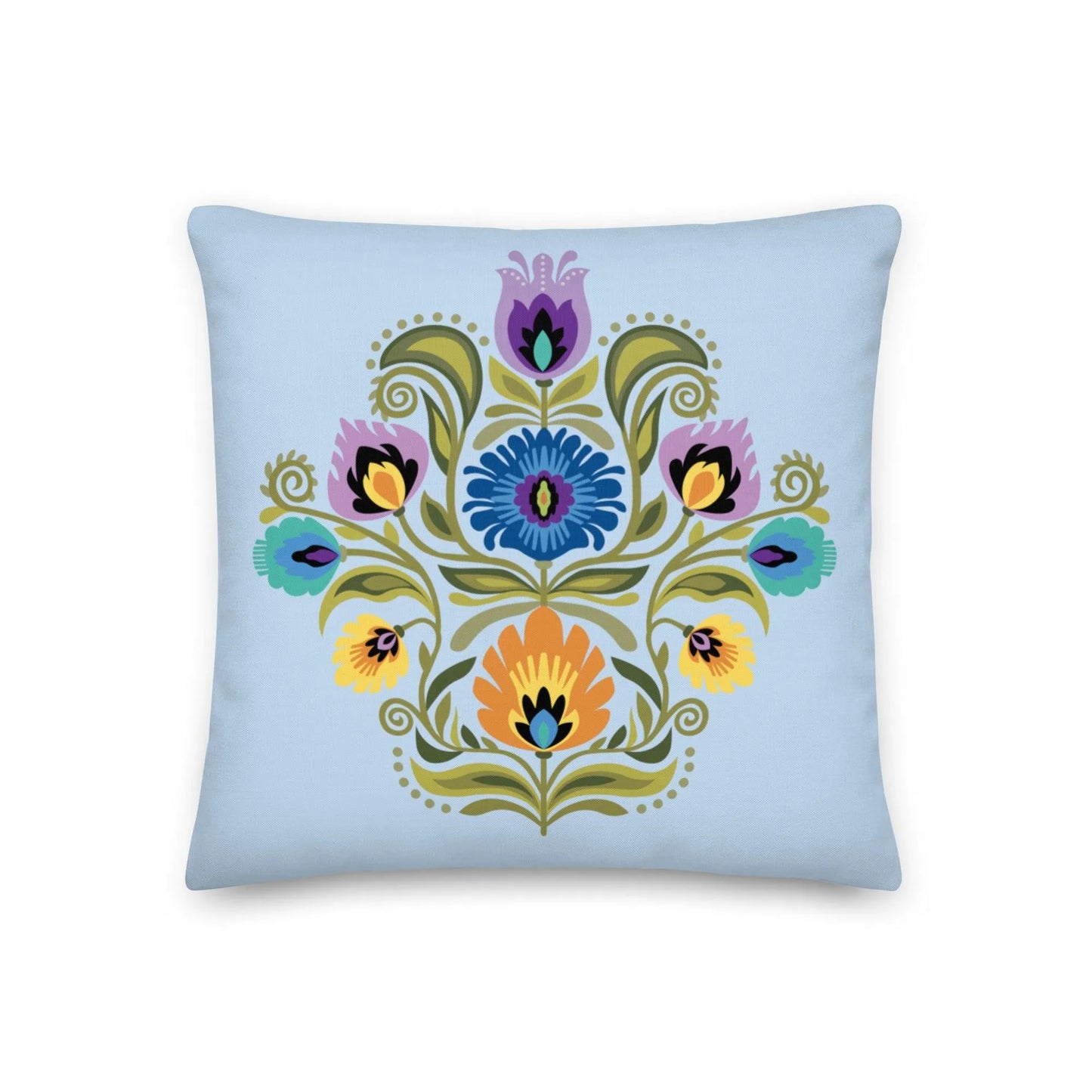 Polish Wycinanki Throw Pillow - The Global Wanderer