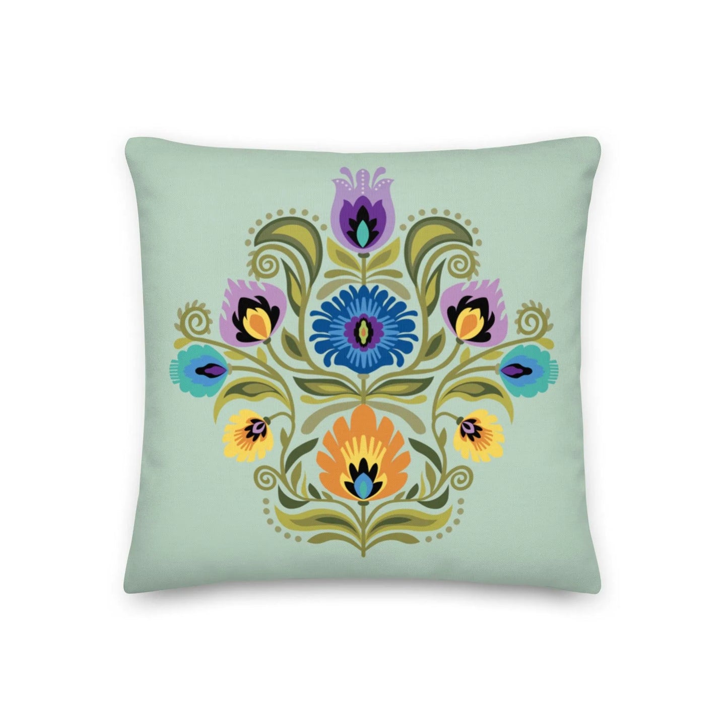 Polish Wycinanki Throw Pillow - The Global Wanderer