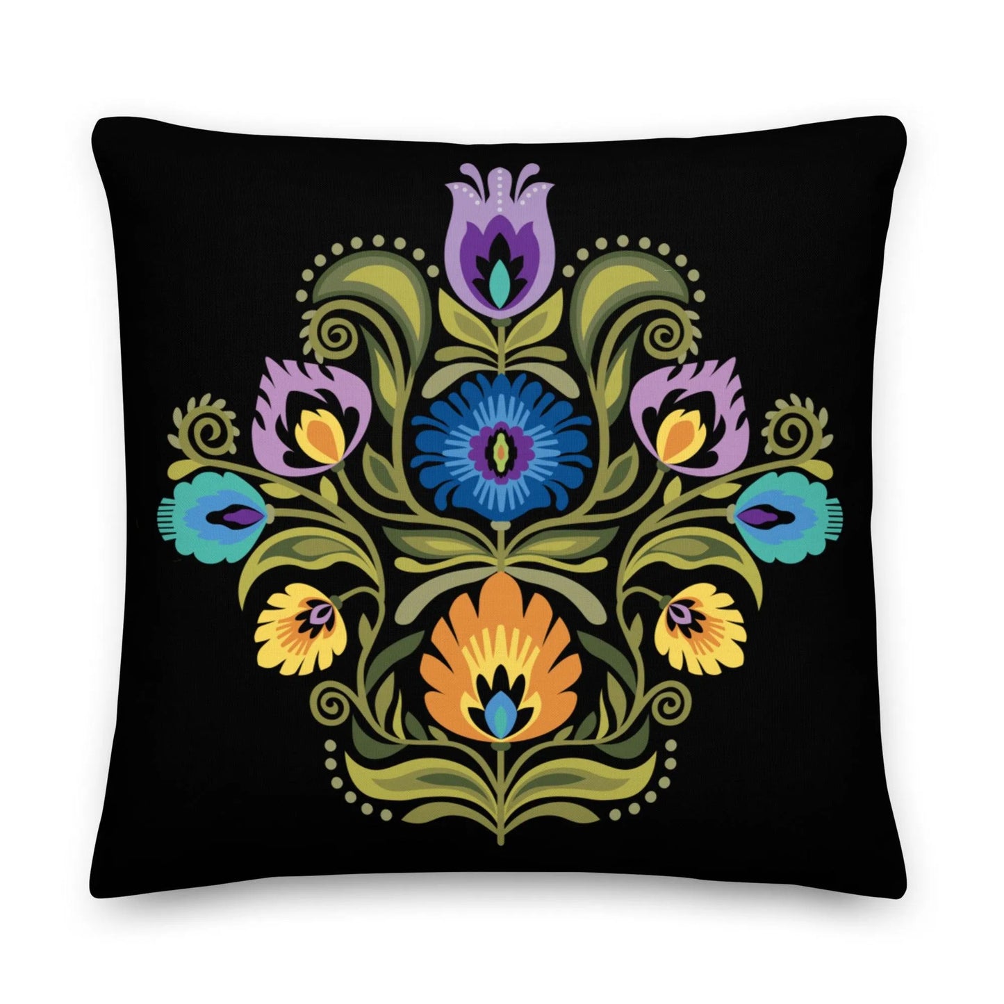 Polish Wycinanki Throw Pillow - The Global Wanderer