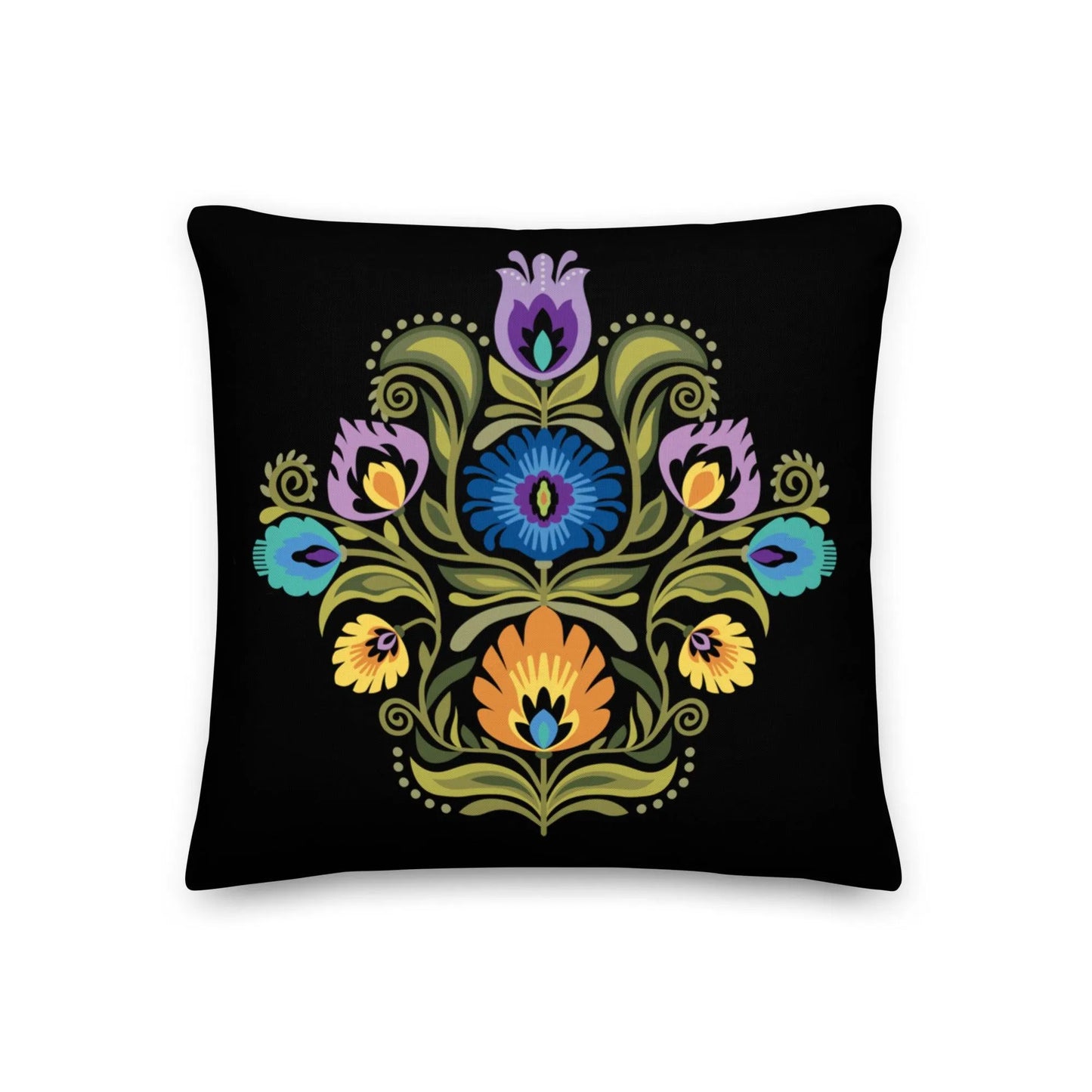 Polish Wycinanki Throw Pillow - The Global Wanderer