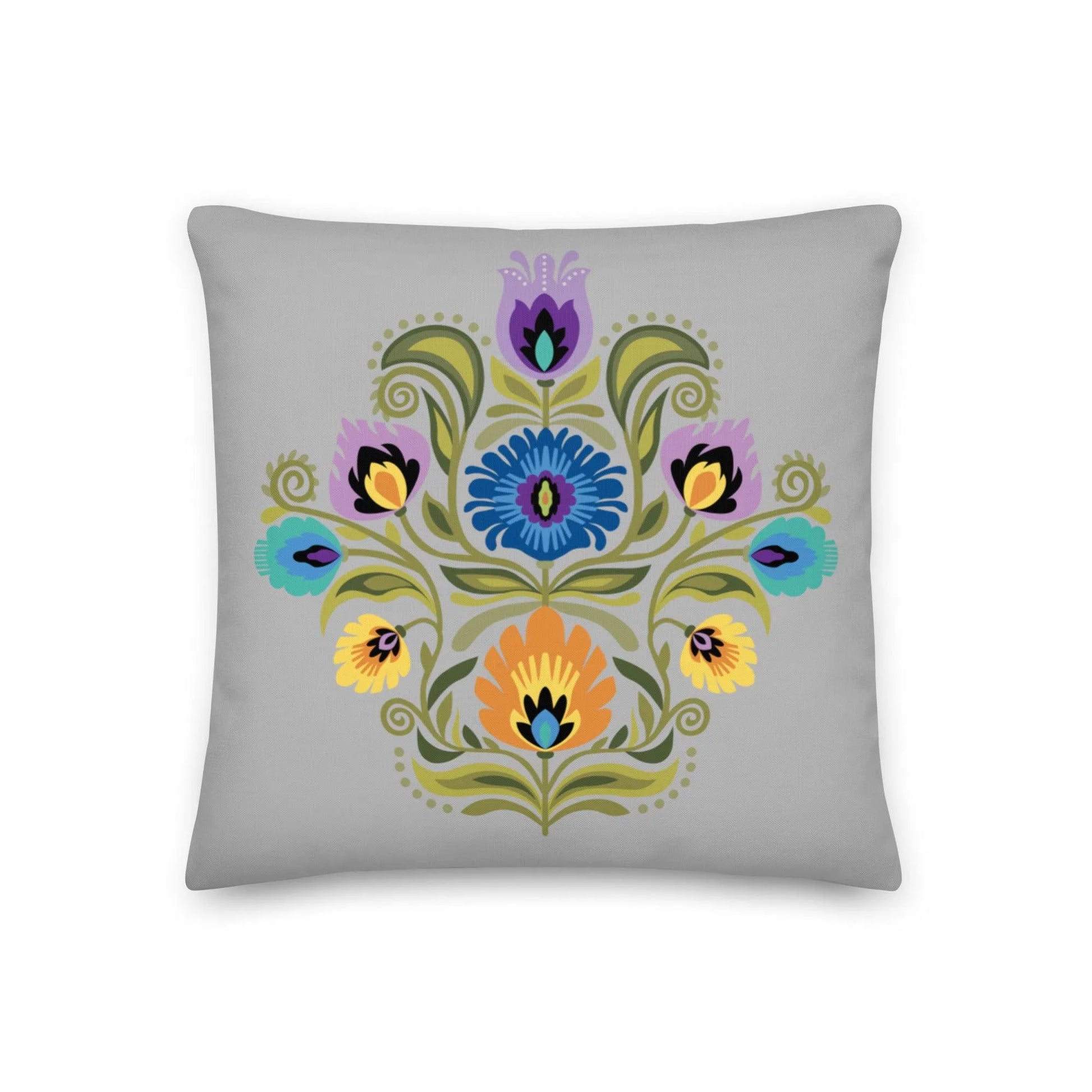 Polish Wycinanki Throw Pillow - The Global Wanderer