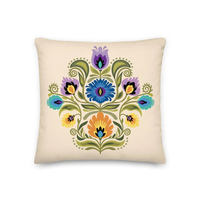 Polish Wycinanki Throw Pillow - The Global Wanderer