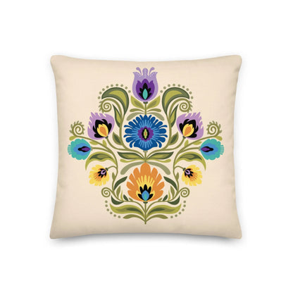 Polish Wycinanki Throw Pillow - The Global Wanderer