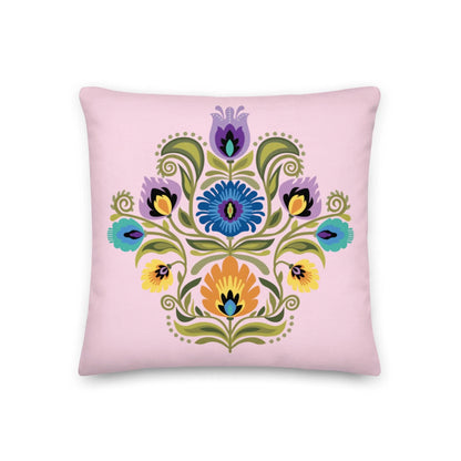 Polish Wycinanki Throw Pillow - The Global Wanderer