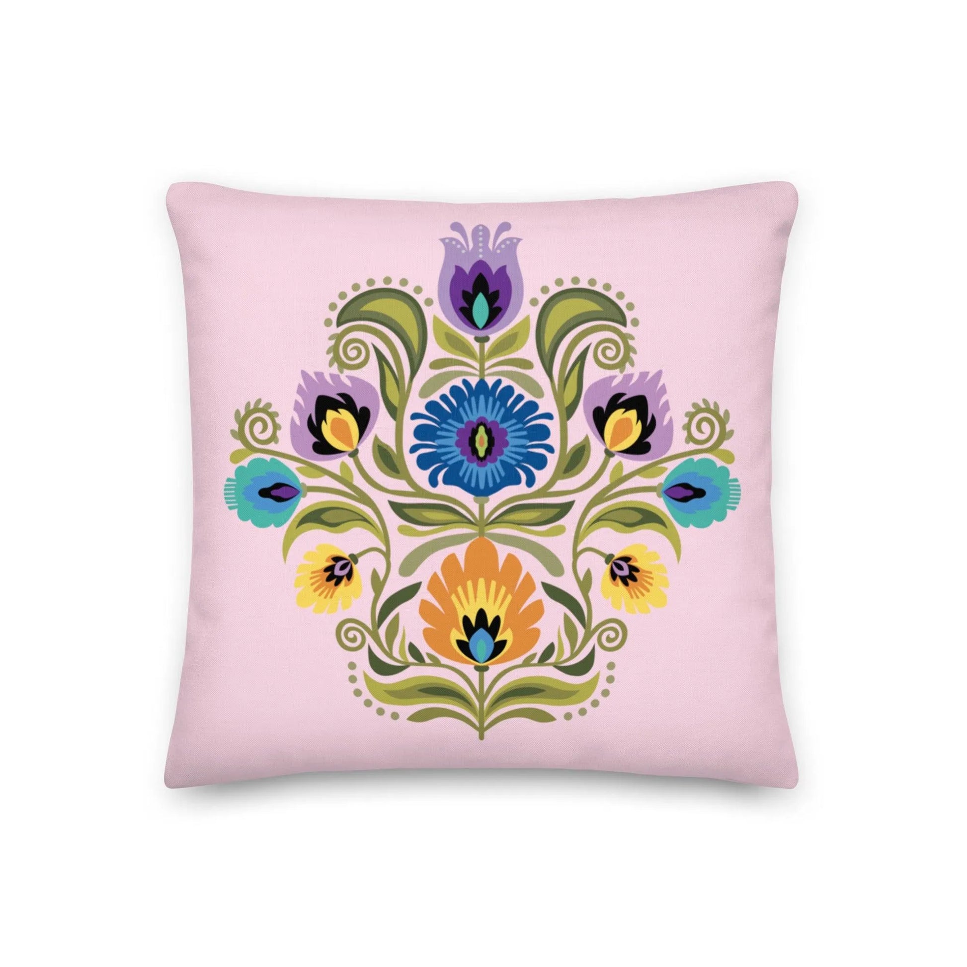 Polish Wycinanki Throw Pillow - The Global Wanderer