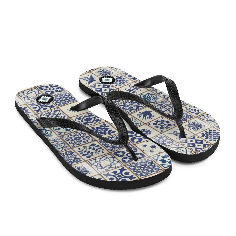 Portuguese Tile Flip Flops - The Global Wanderer