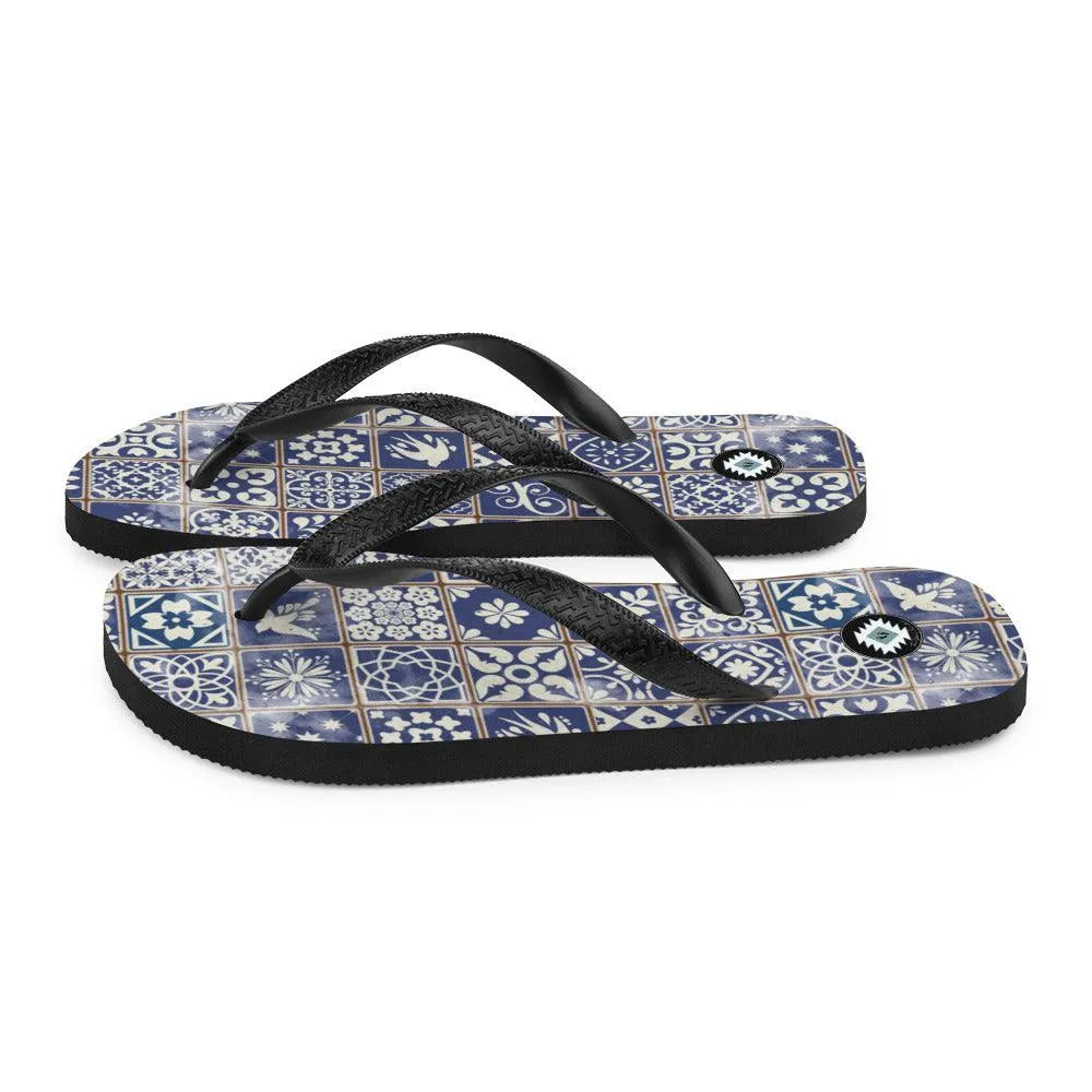 Portuguese Tile Flip Flops - The Global Wanderer