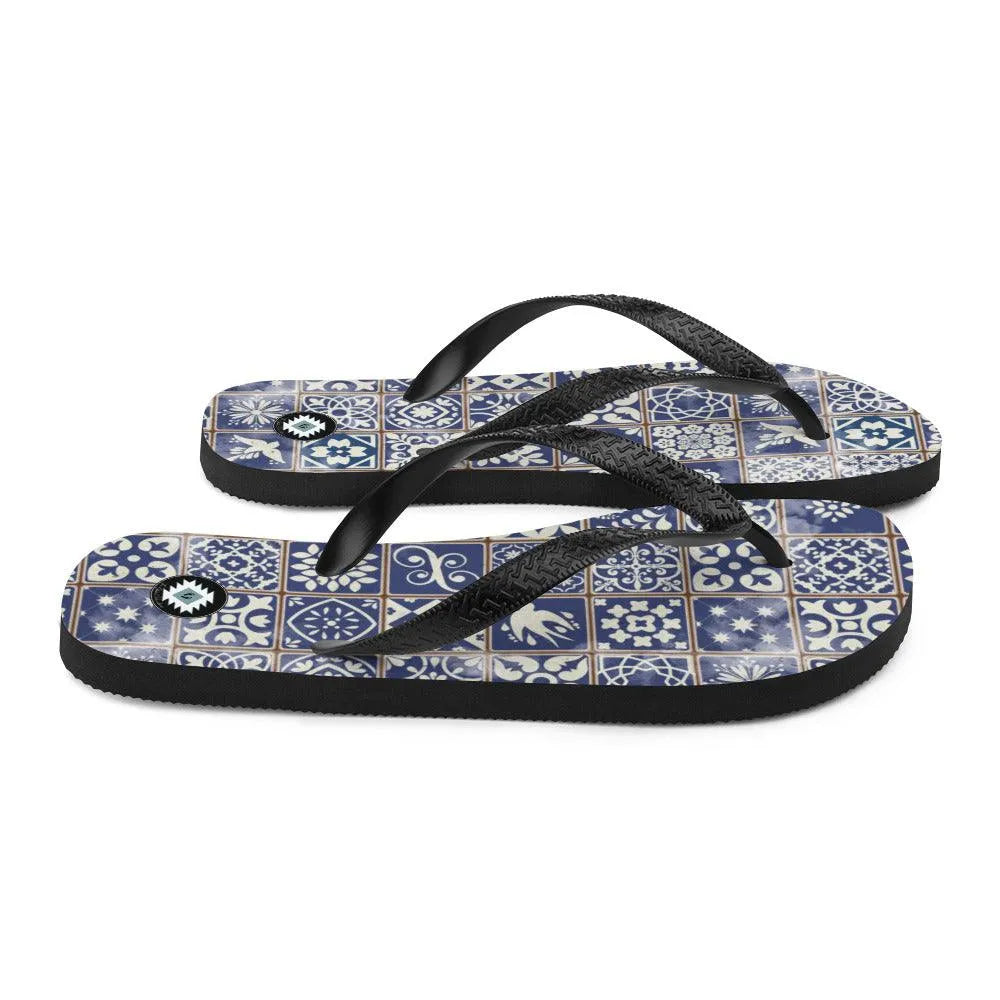 Portuguese Tile Flip Flops - The Global Wanderer