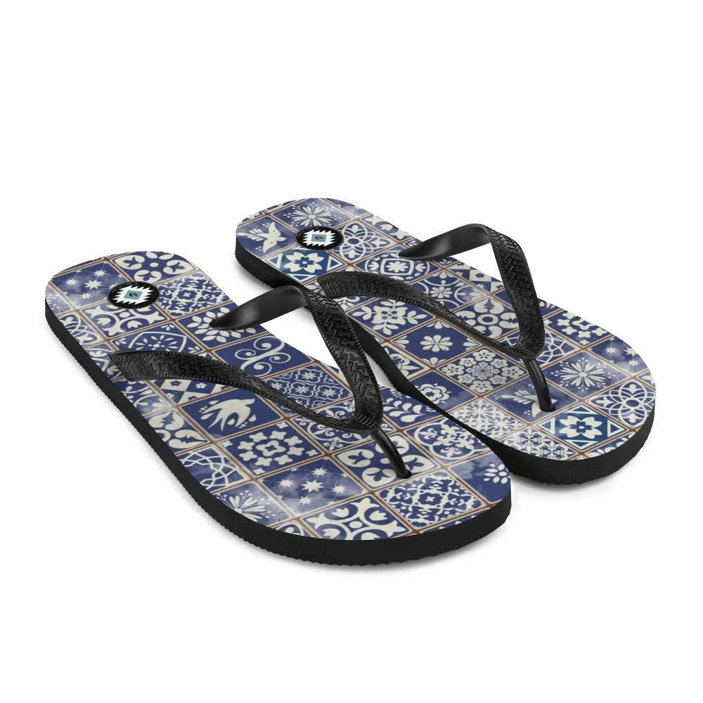 Portuguese Tile Flip Flops - The Global Wanderer