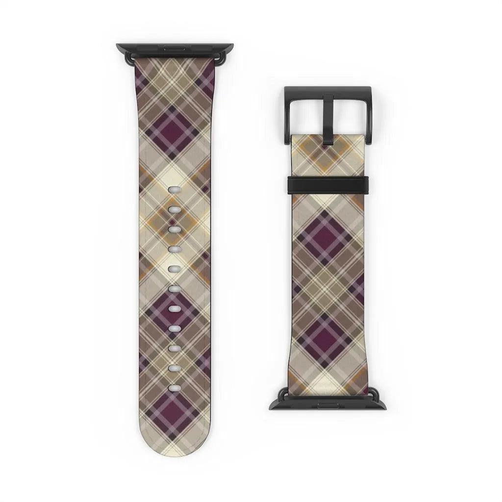 Purple Scottish Plaid Watch Band - The Global Wanderer