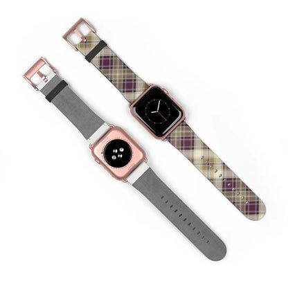 Purple Scottish Plaid Watch Band - The Global Wanderer