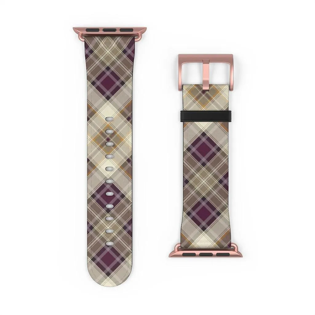 Purple Scottish Plaid Watch Band - The Global Wanderer