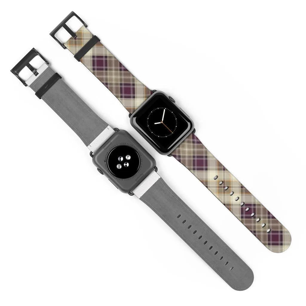 Purple Scottish Plaid Watch Band - The Global Wanderer