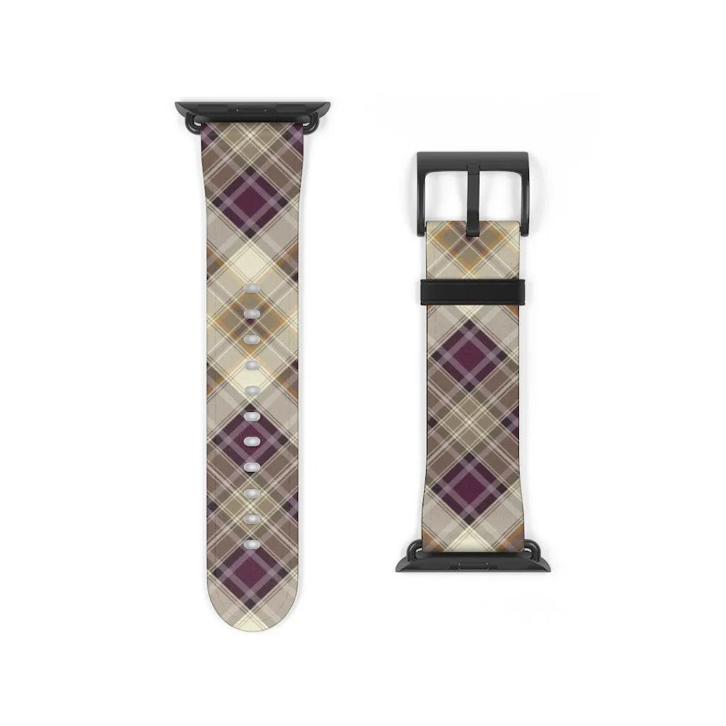 Purple Scottish Plaid Watch Band - The Global Wanderer