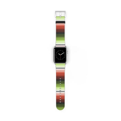 Red-Green Mexican Serape Watch Band - The Global Wanderer