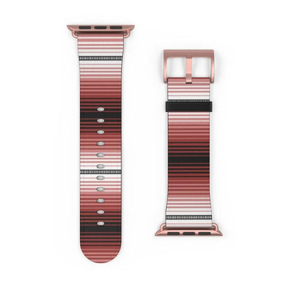 Red Mexican Serape Watch Band - The Global Wanderer