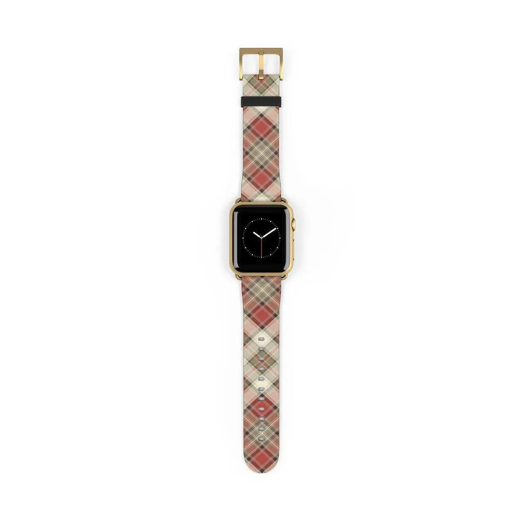 Red Scottish Plaid Watch Band - The Global Wanderer