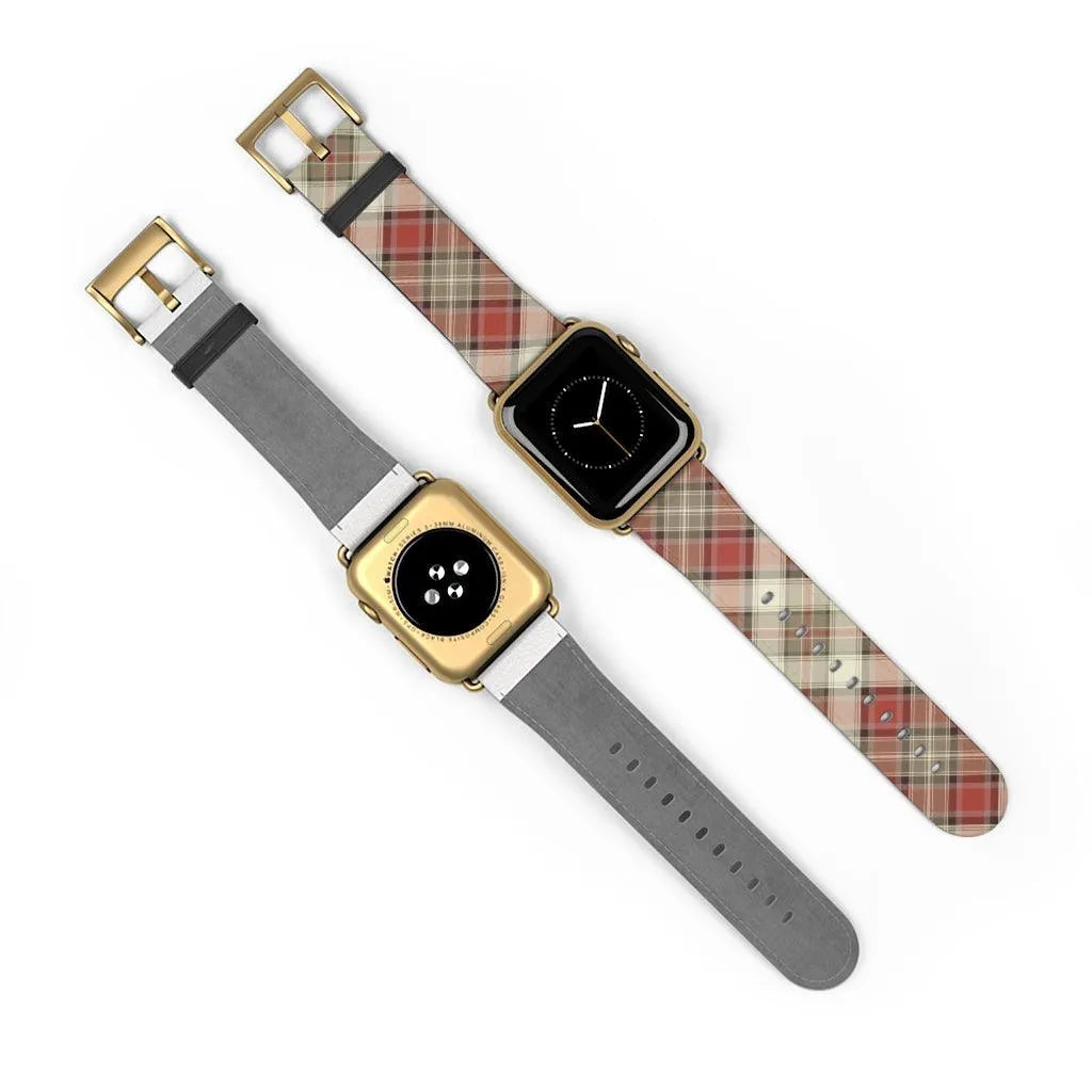 Red Scottish Plaid Watch Band - The Global Wanderer