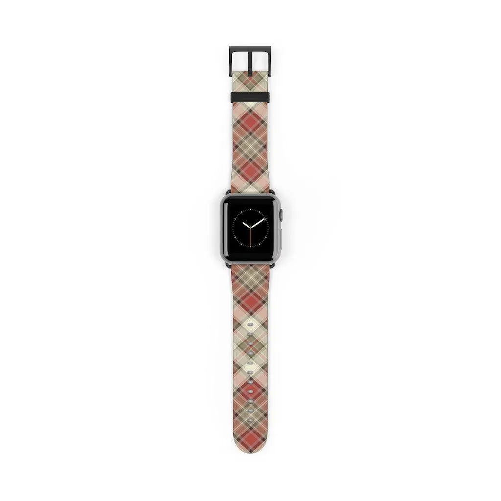 Red Scottish Plaid Watch Band - The Global Wanderer