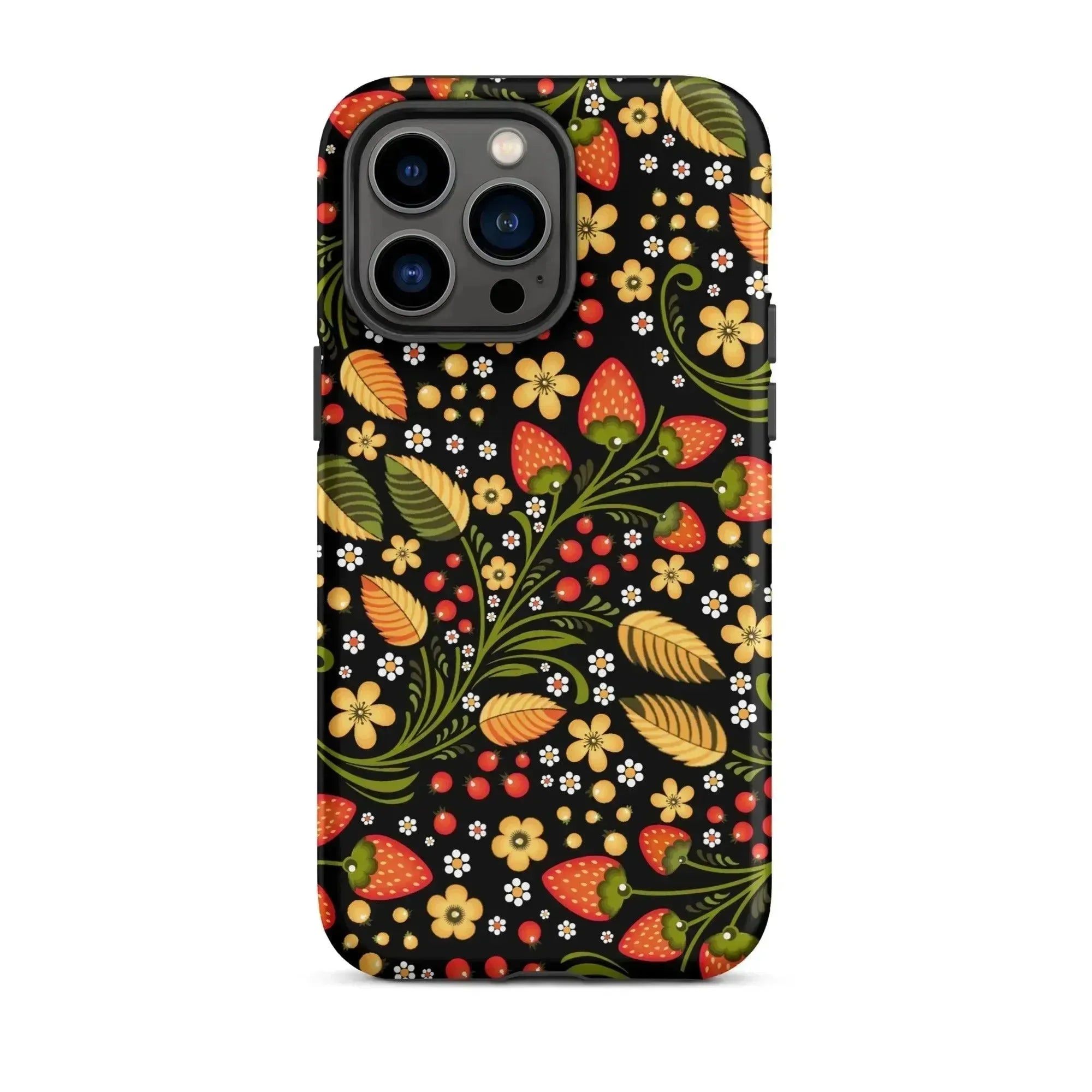 Moscow Berry Khokhloma iPhone Case | Globally Inspired MagSafe