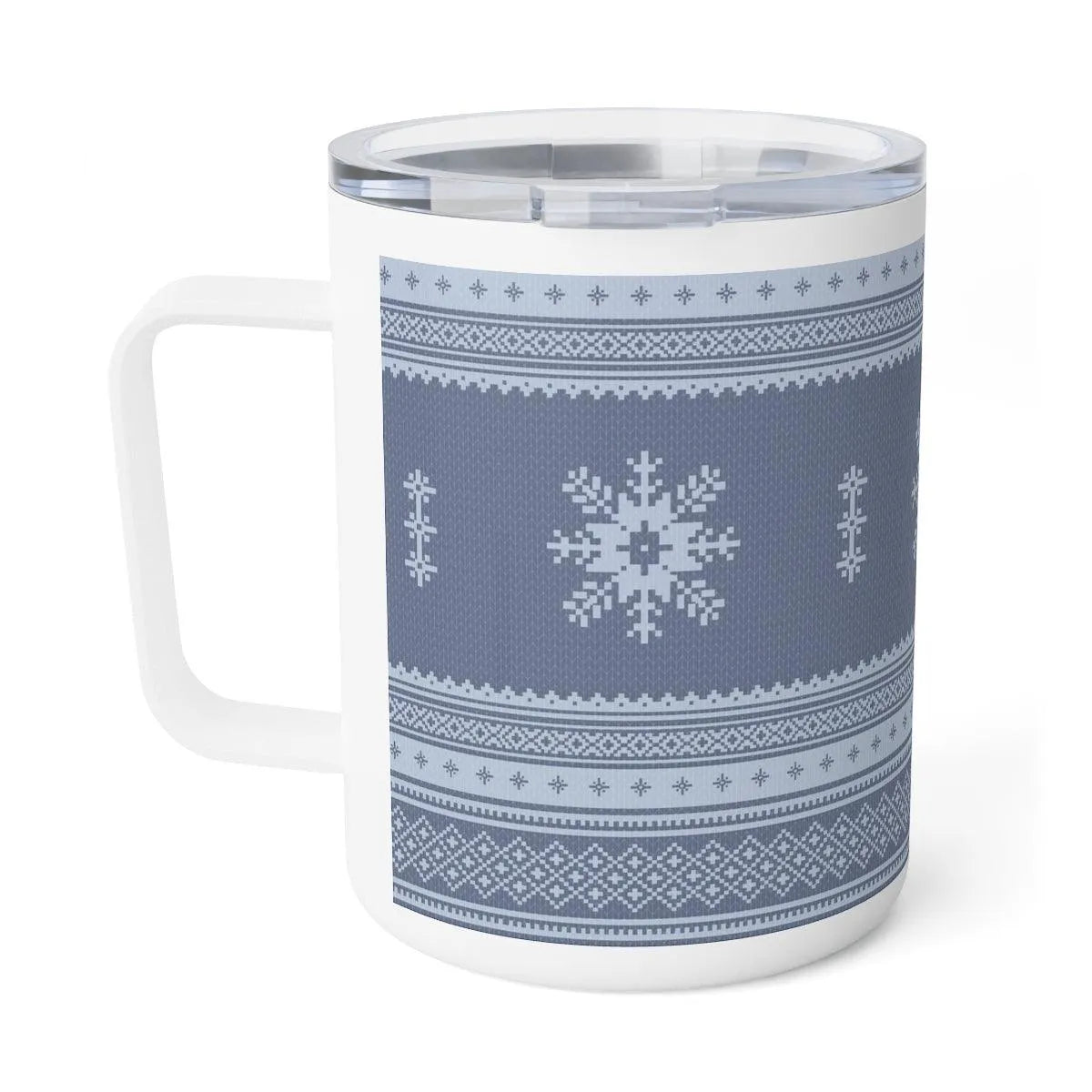 Scandinavian Christmas Dark Blue Insulated Coffee Mug - The Global Wanderer