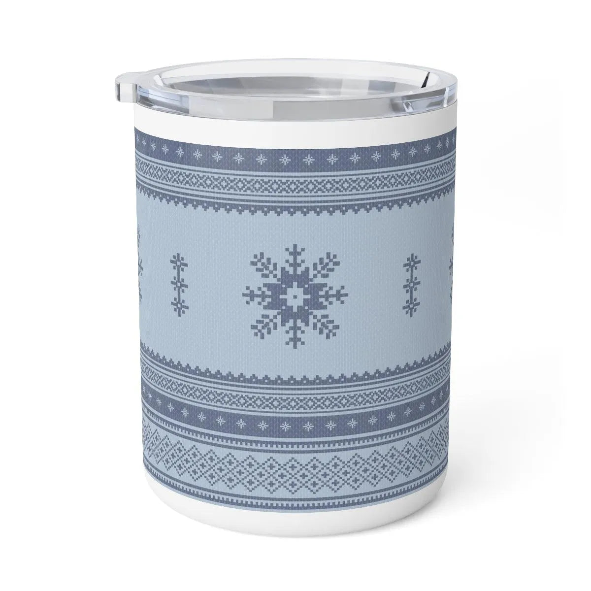 Scandinavian Christmas Light Blue Insulated Coffee Mug - The Global Wanderer