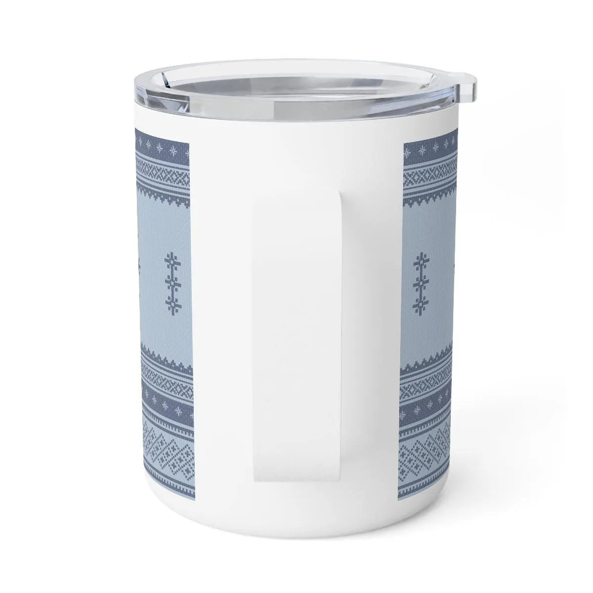 Scandinavian Christmas Light Blue Insulated Coffee Mug - The Global Wanderer