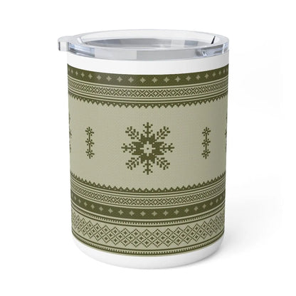 Scandinavian Christmas Light Green Insulated Coffee Mug - The Global Wanderer