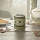 Scandinavian Christmas Light Green Insulated Coffee Mug - The Global Wanderer