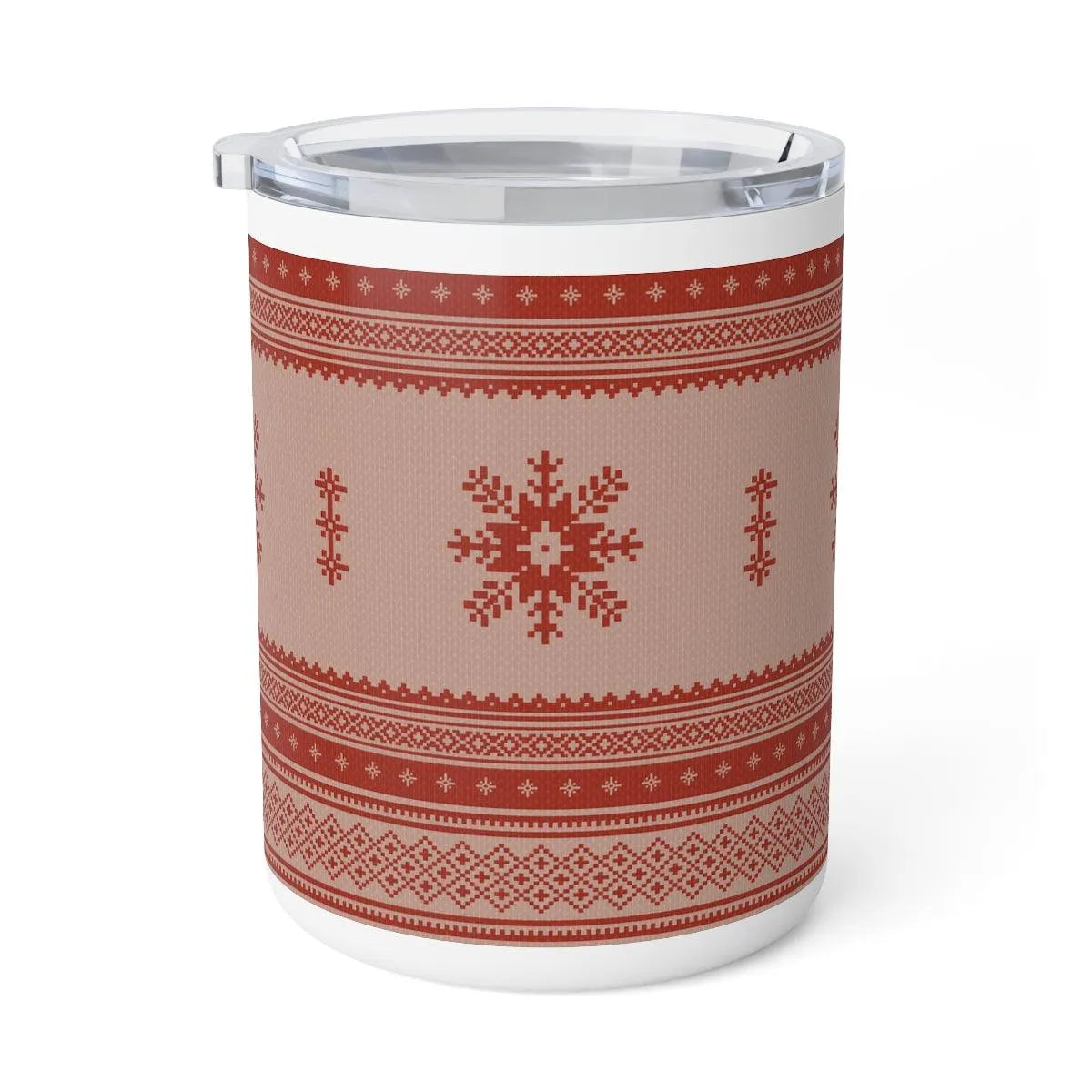 Scandinavian Christmas Light Red Insulated Coffee Mug - The Global Wanderer