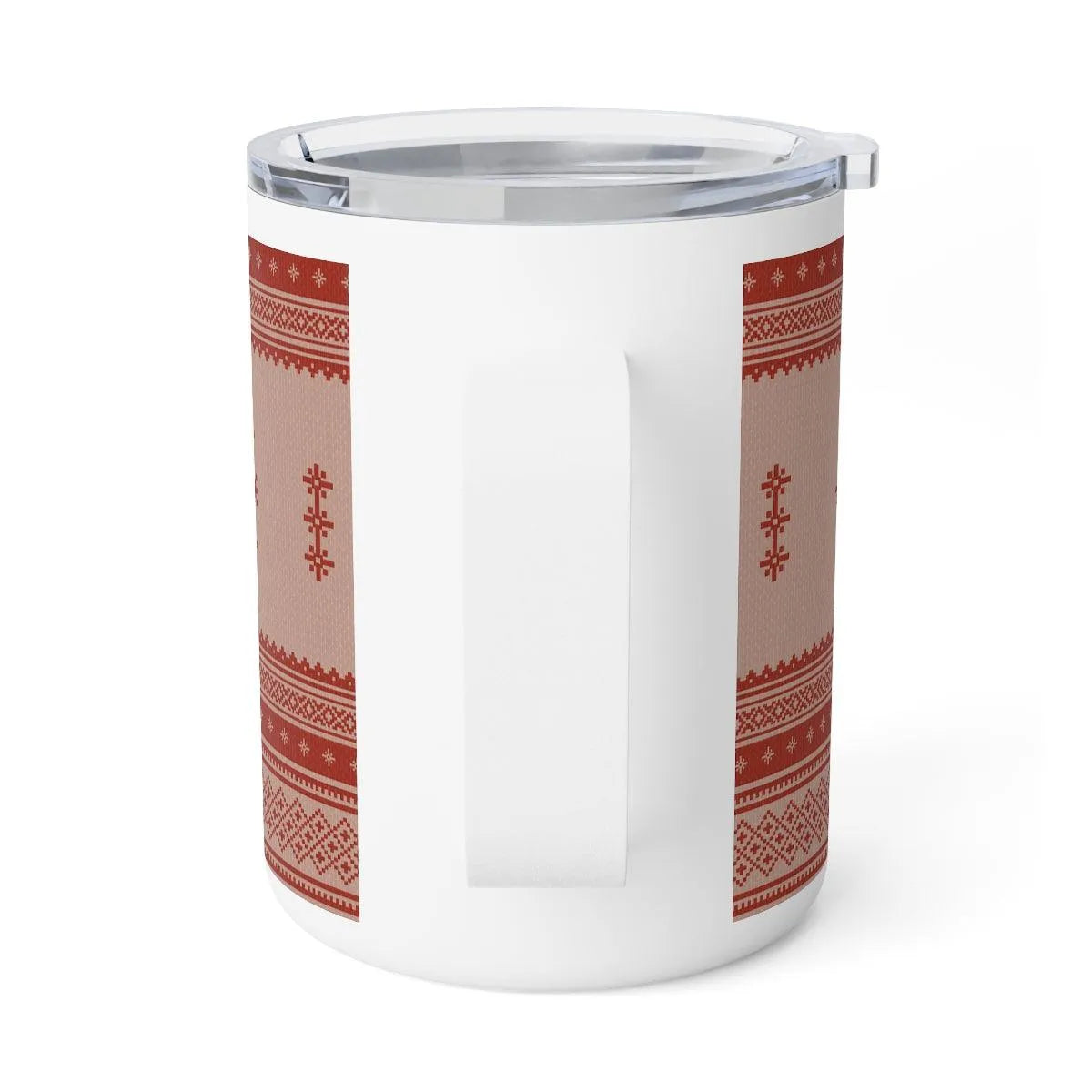 Scandinavian Christmas Light Red Insulated Coffee Mug - The Global Wanderer