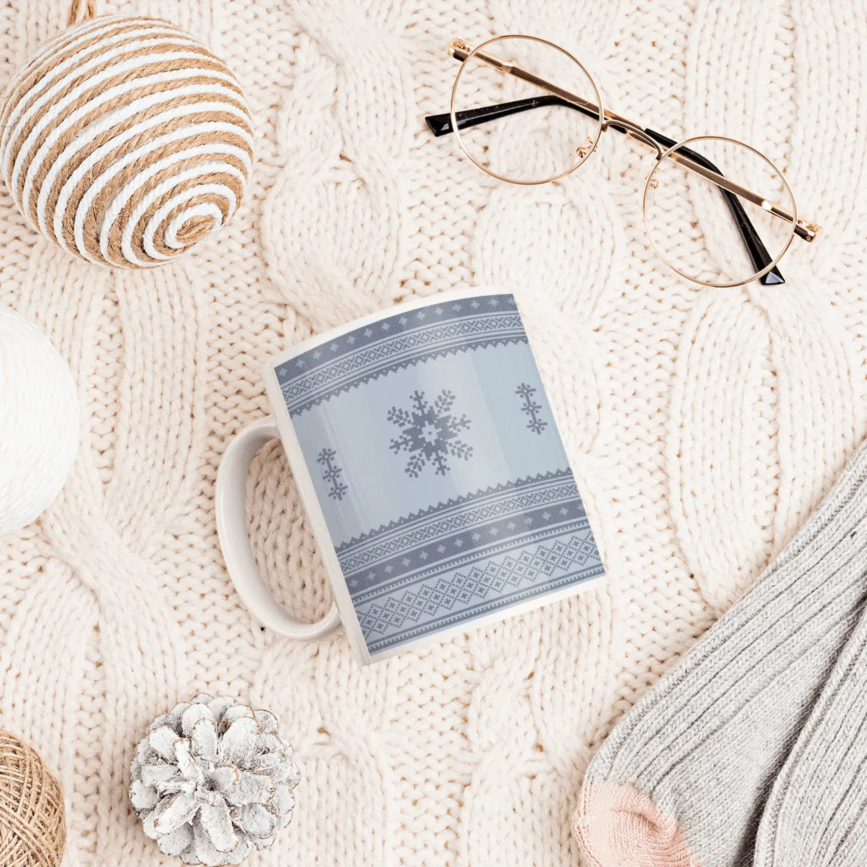 Scandinavian Christmas Mug - The Global Wanderer