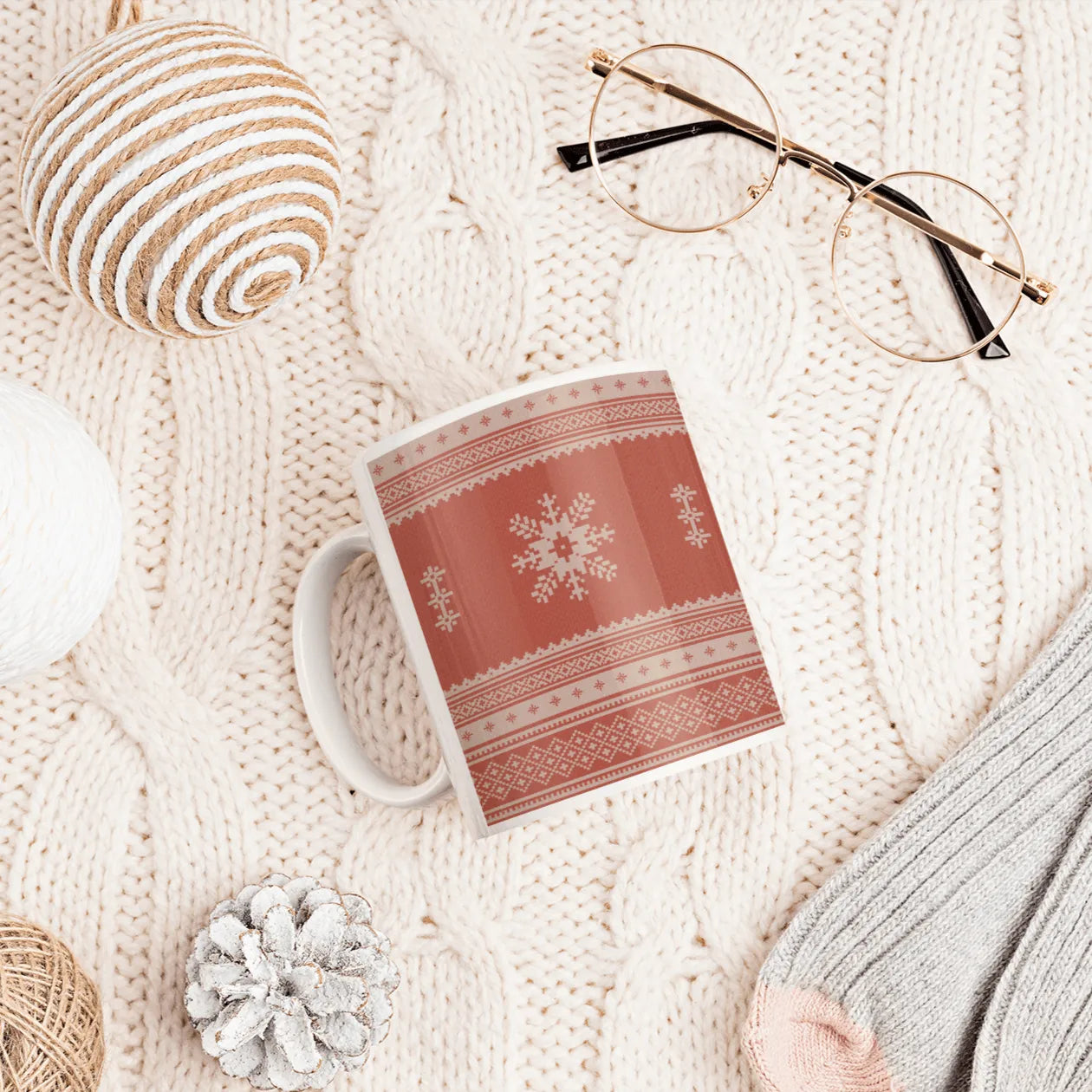 Scandinavian Christmas Mug - The Global Wanderer