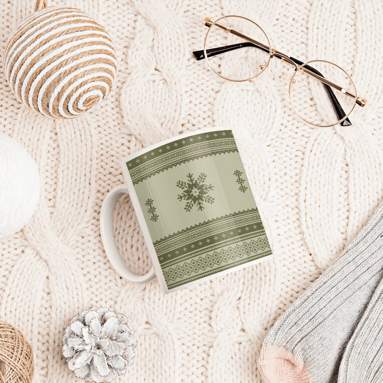 Scandinavian Christmas Mug - The Global Wanderer