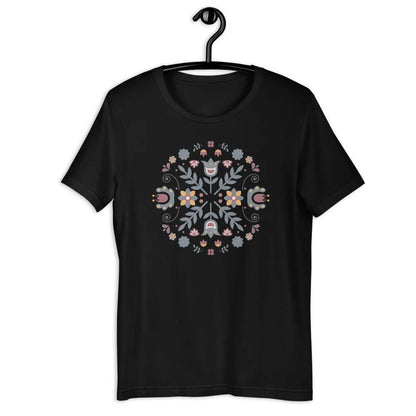 Scandinavian Folk Art T-Shirt - The Global Wanderer