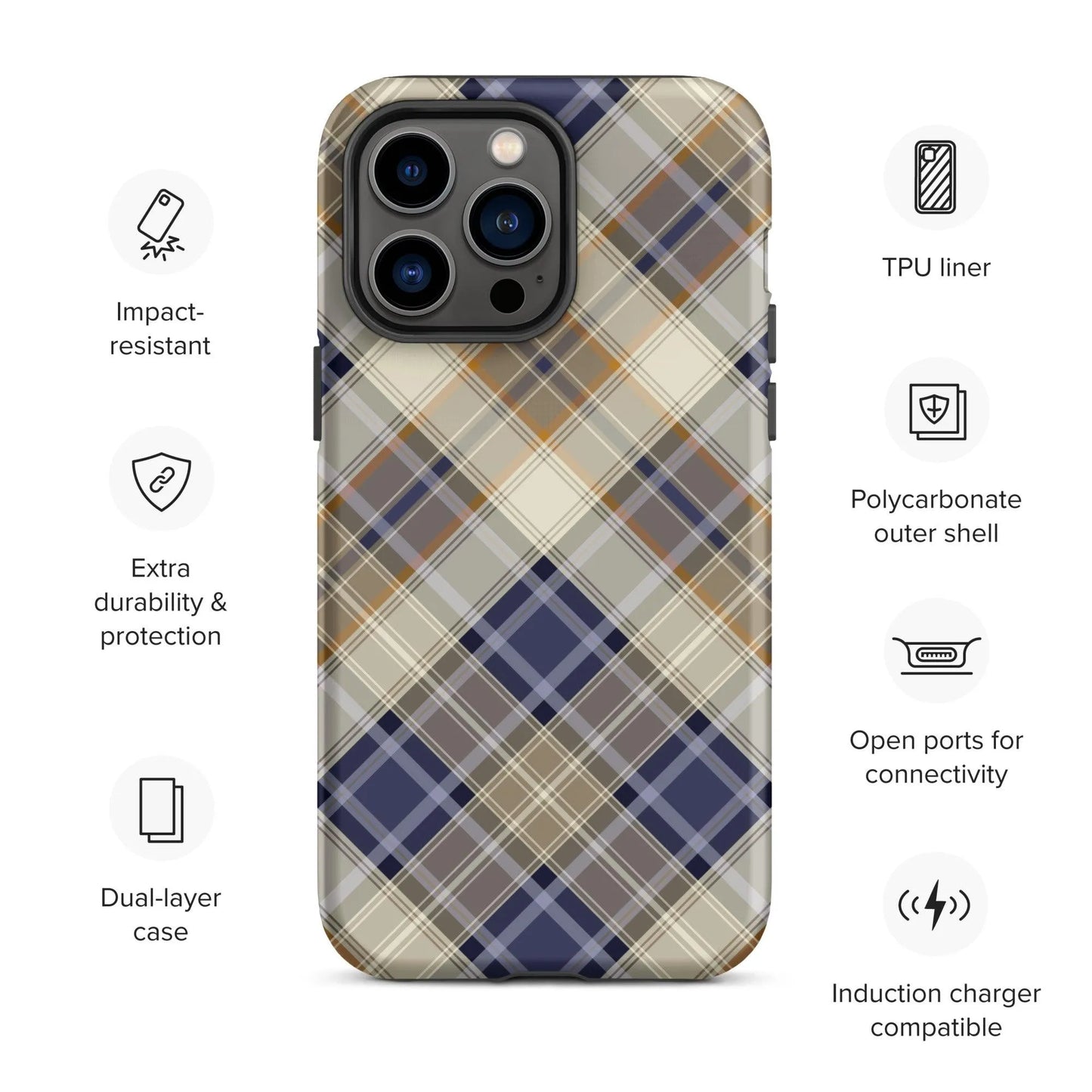 Scottish Plaid Print Tough MagSafe iPhone® Case - The Global Wanderer