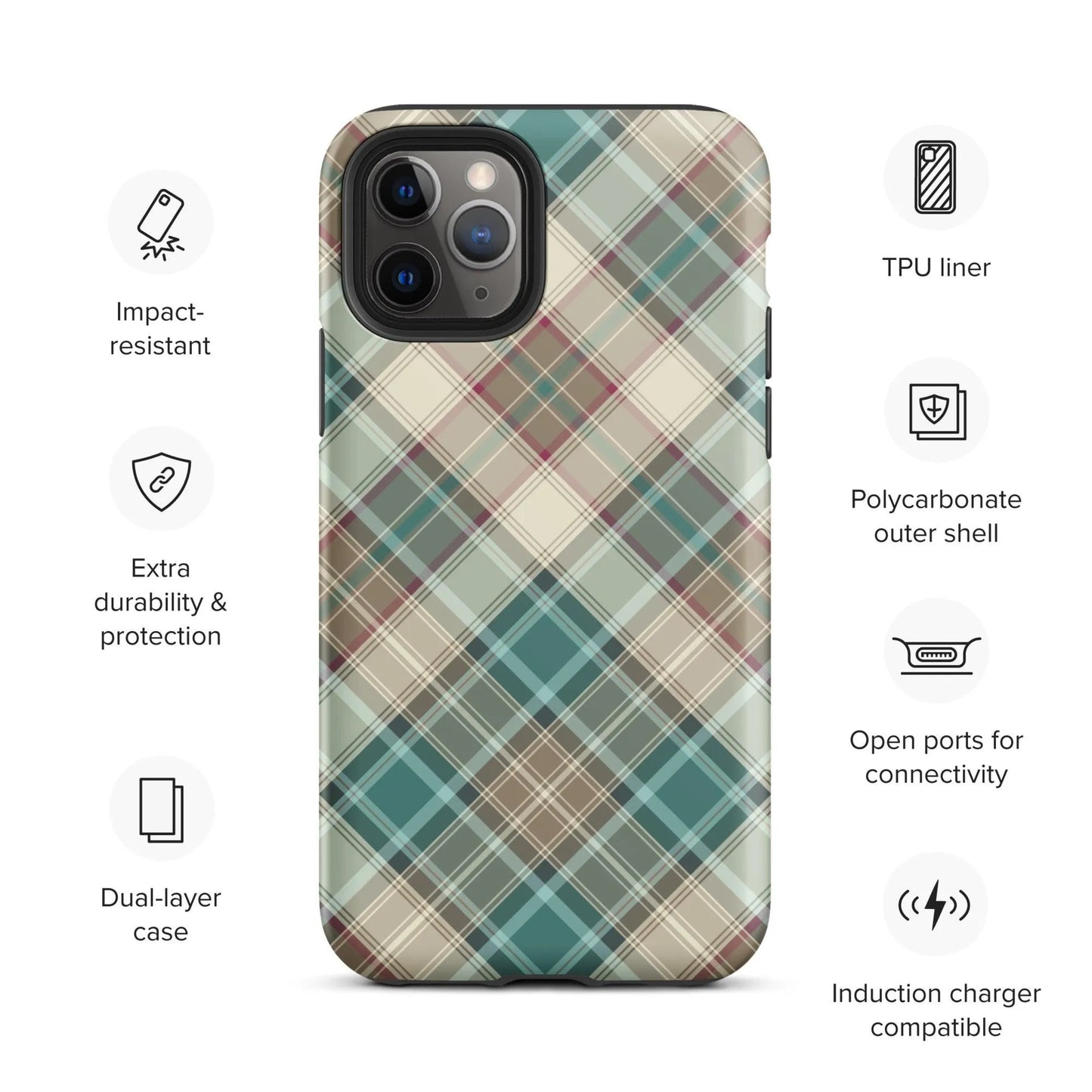 Scottish Plaid Print Tough MagSafe iPhone® Case - The Global Wanderer