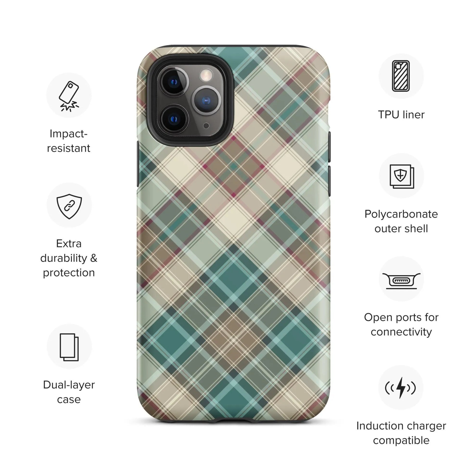 Scottish Plaid Print Tough MagSafe iPhone® Case - The Global Wanderer