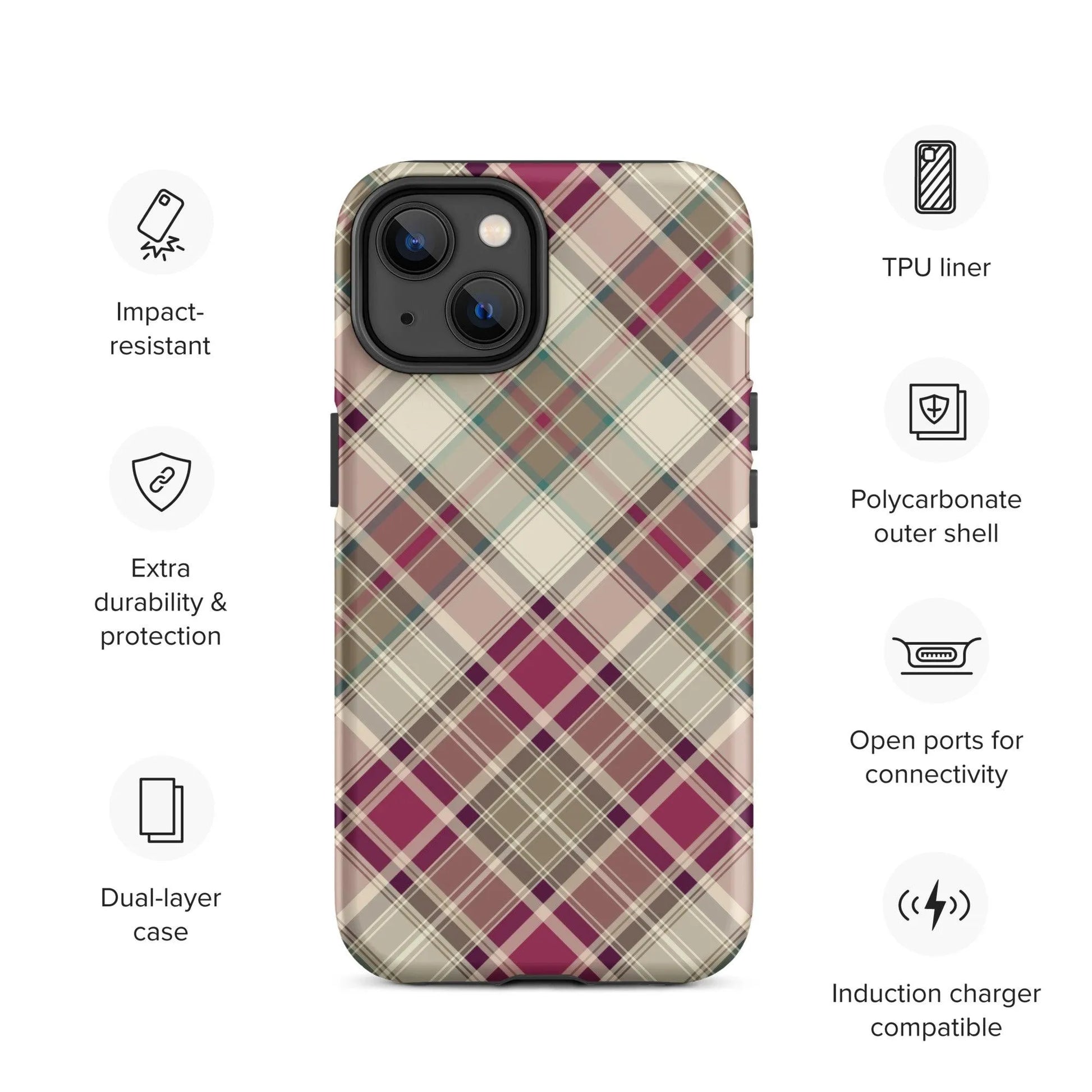 Scottish Plaid Print Tough MagSafe iPhone® Case - The Global Wanderer