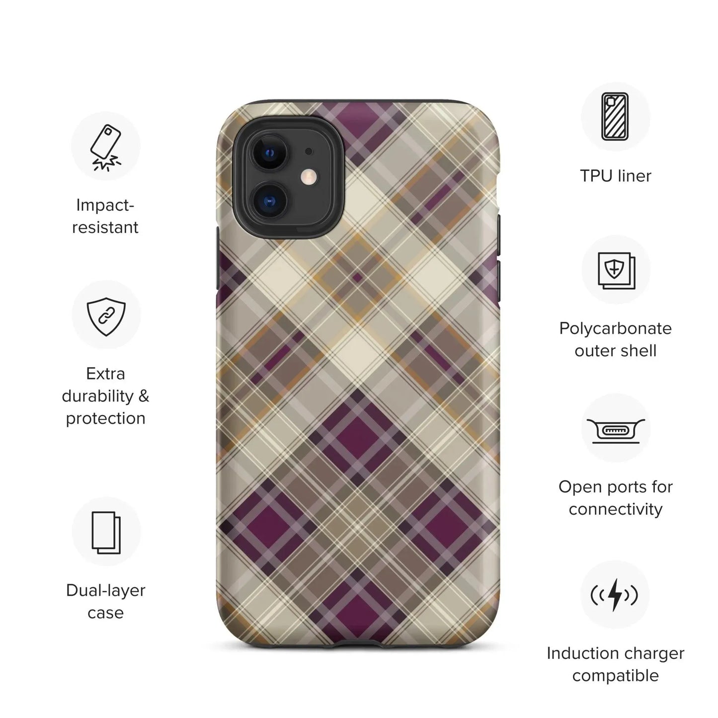 Scottish Plaid Print Tough MagSafe iPhone® Case - The Global Wanderer