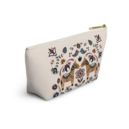 Swedish Dala Horse Beige Pouch - The Global Wanderer