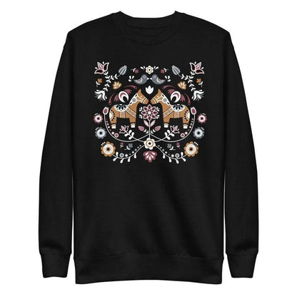 Swedish Dala Horse Fleece Sweatshirt - The Global Wanderer