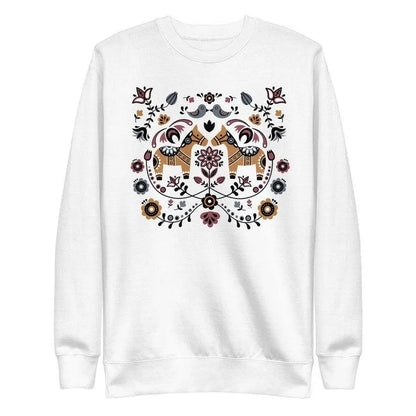 Swedish Dala Horse Fleece Sweatshirt - The Global Wanderer