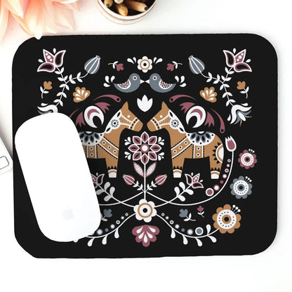 Swedish Dala Horse Mouse Pad - The Global Wanderer