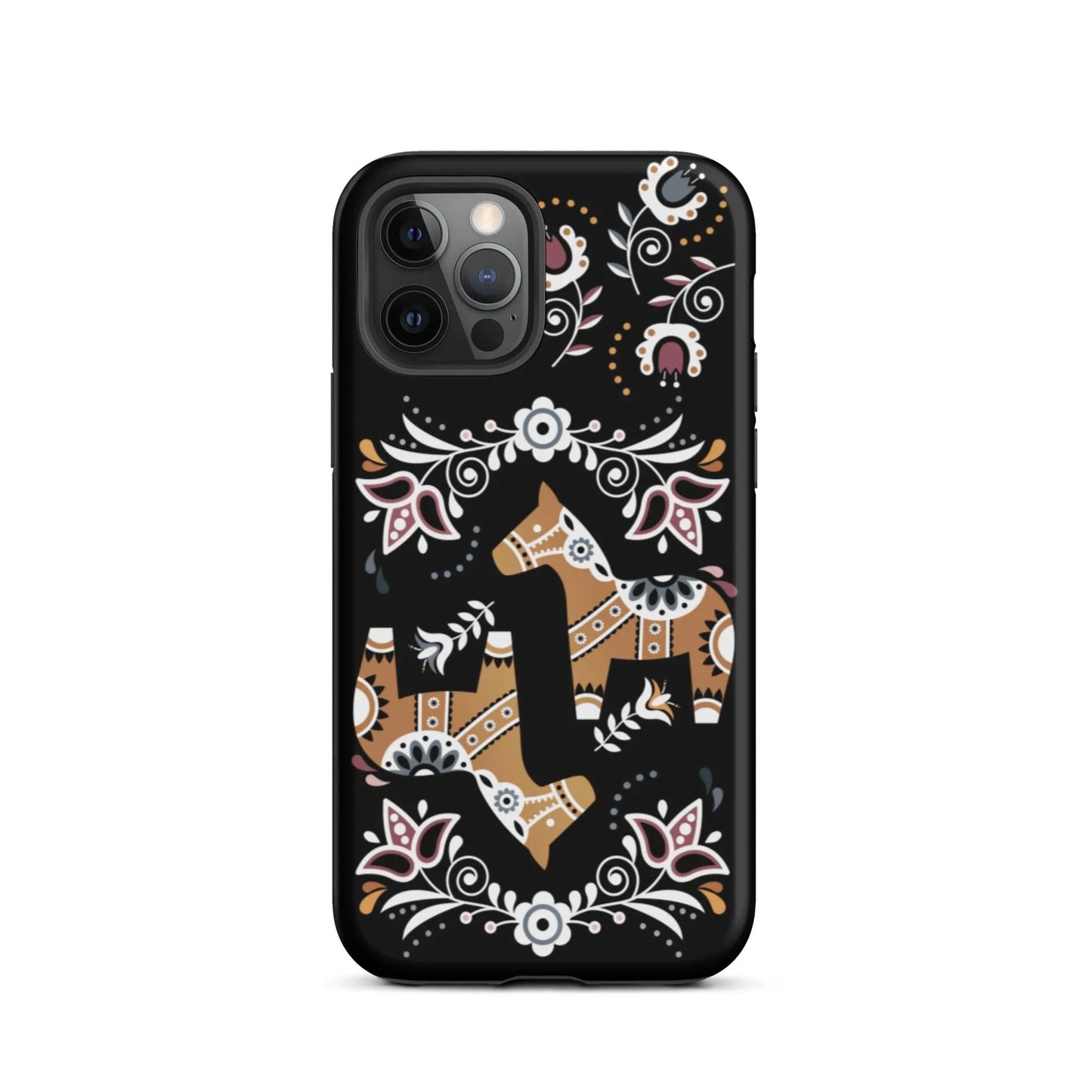 Swedish Dala Horse Tough iPhone case - The Global Wanderer