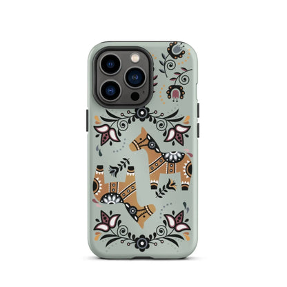 Swedish Dala Horse Tough MagSafe iPhone® Case - The Global Wanderer